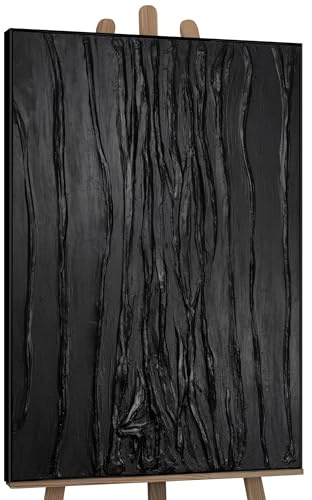 YS-Art XXL Abstrakt Acrylbild auf Leinwand Samt handgemalte Minimalismus