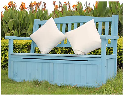 Outdoor-Gartenstuhl mit Aufbewahrungsschrank, wasserdichter Oberfläche, multifunktionaler Outdoor-Holzstuhl, Blumentopfständer mit hohen Füßen für Hinterhof, Terrasse, Rasen (Größe: A) (B)