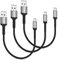 ULIFTUS Short USB C Cable[0.3M, 3Pack], 30CM Nylon Type C Fast Charging Cable Braided USB A to USB C Lead for Samsung Galaxy S23 S22 S21 S20 S10 S9 Note 10 9 8, Pixel