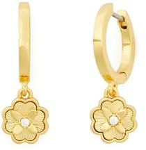 Kate Spade New York Heritage Bloom Huggie Drop Earrings
