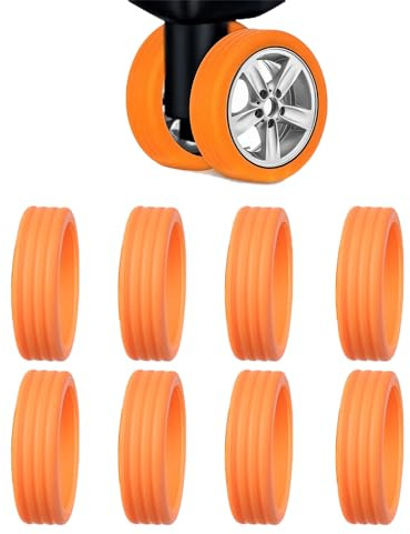 YaLiyA 8 Pezzi Ruote Per Bagagli Copertura Silicone Copriruote per Bagagli Portatili Copri Ruote Trolley Copriruote Trolley per la Maggior Parte degli Accessori per Bagagli a 8 Rotelle