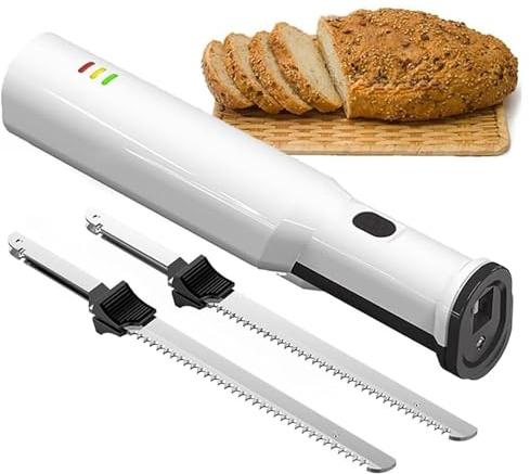 JOSBY Cuchillo eléctrico Recargable inalámbrico, con botón de Bloqueo de Seguridad, operación con una Sola Mano de Inicio rápido 1S, batería de Gran Capacidad de 2000 mAh, botón de desmontaje