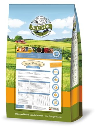 Cibo secco per cuccioli – Landgut-Schmaus Junior di Bellfor, cibo essiccato per cani senza cereali, con proteine degli insetti per cani giovani, ipoallergenico (7,5)