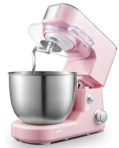 Batteur électrique sur Socle avec Bol de 4 L et 6 Vitesses pour la Cuisson des Aliments avec Crochet pétrisseur, Fouet, Batteur pour la Cuisine Domestique, la Cuisson des Aliments