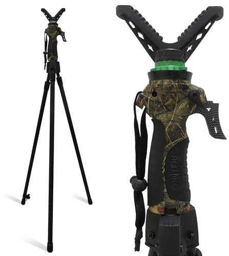 Royal Hunter® - Zielstock für Jäger - Tripod Dreibein GEN 3 – V-Joke Gewehrauflage - Pirschstock und Schießstock für perfekte Balance für präzises Zielen- stufenlos verstellbar von 100cm bis 160cm