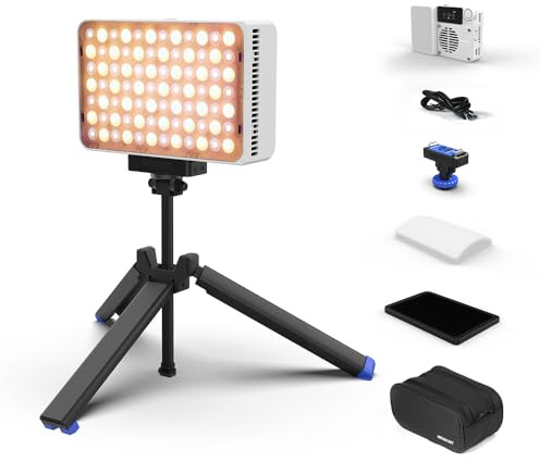 Amaran Ace 25x Bi-Color LED-Licht - Set, 32W On-Camera-Videolicht White | 2700K-6500K 6320 Lux @ 0,5m, USB-C-Schnellladung, Magnetische Befestigung, 9 Lichteffekte, Drahtlose amaran-App-Steuerung