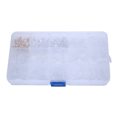 17 * 10 * 2 Ersatz-Nasenbrillen-Silikon-Nasenpads 300 Stück 15 Werte Silikon-Nasenpads Brillen S-On-Brillen Soft Acc Ries Repair Tool