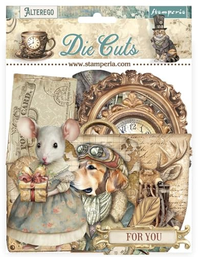 Stamperia - Die Cuts for Scrapbooking, Albums, Card Making, Bullet Journalling and More, Laser Cut Cardboard Shapes, Easy to Glue, Perfect for Hobbies, Crafts, and Gifting (Alterego) (Assorted)