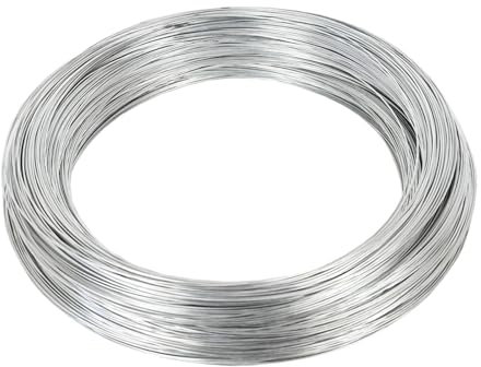 JINFEUGE Galvanised Coated Garden Wire, Weight 0.5Kg Galvanised Iron Wire for Supporting in Building Structure/Diameter 1.6Mm
