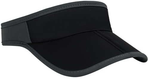 Adigau Unisex Visor Sonnenhut Einstellbar Sommerhut Damen Atmungsaktiv Cap Schnell Trocknend Sonnenhut für Sport Outdoor Training Schwarz