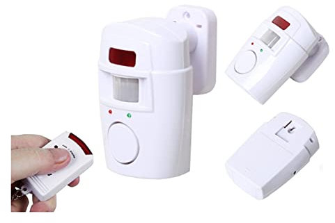 HEALBYBLE Alarme de détection de Mouvement télécommande Infrarouge sans Fil Porte fenêtre Alarme à la Maison sans Fil capteur d'alarme de Mouvement télécommande Alarme,Protection Antivol