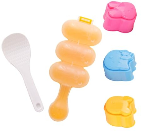 Lot de 5 moules à sushis - Moule à boulettes de riz anti-adhésif - Moule à sushi pour déjeuner - Moule à boule pour cuisine, restaurant, fête à sushi - Pour débutants