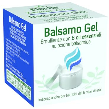 Flortis Derma Care balsamo gel emolliente con 6 oli essenziali ad azione balsamica, balsamo gel pettorale 50 ml favorisce l'espettorazione dei bambini,libera le alte vie aeree,adatto a adulti e bimbi