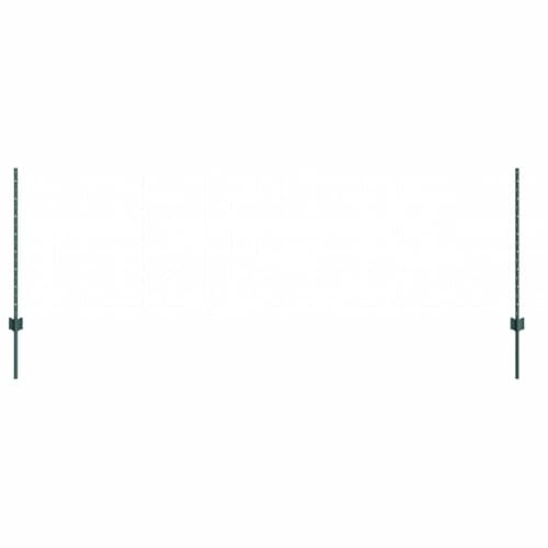 vidaXL Eingebetteter Zaunpfosten 5 Stk. Grün 120 cm | Hergestellt aus strapazierfähigem Metall, Ideal für Außenzaun, U-Form sorgt für hervorragende Stabilität