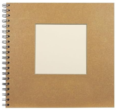 Demark - Álbum kraft para scrapbook, Álbum firmas boda, Libro de firmas, Álbum fotos. (10 hojas, Marrón, 25x25)