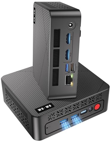 wo-we P6 AMD Ryzen 5 3550H mini PC,16GB DDR4 RAM & 512GB NVMe SSD (Beat N150/N100/N95, 4C/8T, Up to 3.7Ghz) mini computers, Dual HDMI 2.0, 4K Triple Display, Wi-Fi5/BT 5.0, for Business and Office