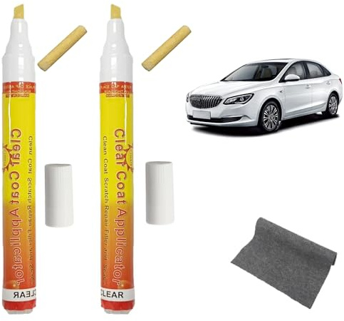 Penna Ritocco Carrozzeria,2 Pezzi Ritocco Vernice Auto,Penna per Rimuovi Graffi Auto,Pennarello Copri Graffi Auto,Grado di Riparare Velocemente Piccoli Graffi Sulla Superficie,Adatto a Tutti Modelli