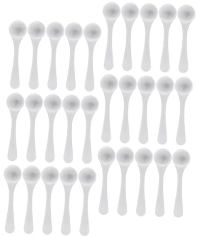 SAFIGLE 100 piezas Medidoras Pequeñas de para Especias y Café Dosificadoras Blancas Compactas y Portátiles para Cocina y Repostería de Gramos y Miligramos Precisas