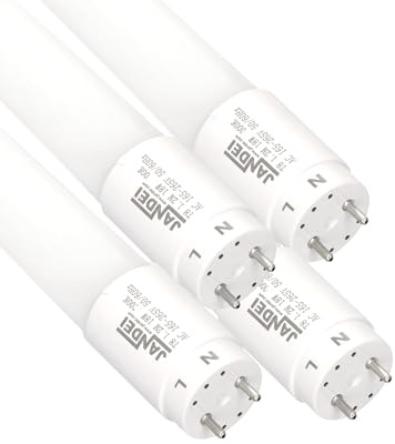 Jandei - Pack 4 Tubo LED 120cm 18W, Blanco Frío 6000K, 2160 Lúmenes, Standard T8 Conector G13, Reemplaza Neón Fluorescente 36W, Iluminación de Oficinas, Pasillos, Garajes, Conexión 1 Lado