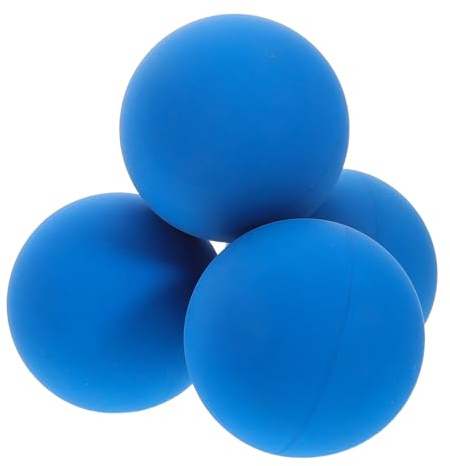Toyvian Squashbälle 4 Stück aus Gummi Blau für Anfänger und Training | Squash Schläger für Anfänger, Leichte Übungsbälle mit Sprungkraft, Kompakt und Kontrollieren