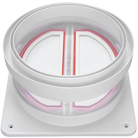 Fdit Clapet Anti-retour pour Hotte Aspirante, Unidirectionnel, Anti-odeur, évent de Cuisine en Plastique, adapté aux Systèmes D'extraction de Cuisine et de Salle de Bain