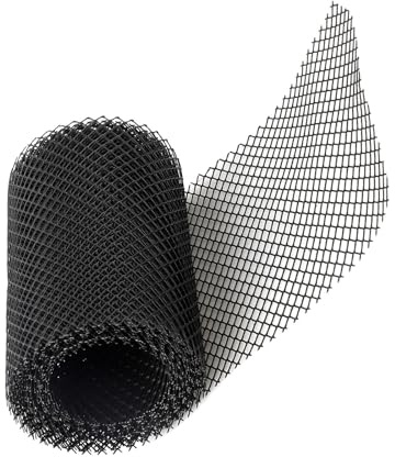 Alipis Protezione per Grondaia a Rete in Abs Rotolo 600x15 Cm Anti Intasamento Foglie per Tetti Balconi Giardino Copertura Esterna Regolabile