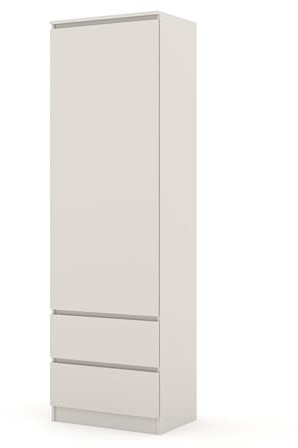 Homlando Mehrzweckschrank, Kleiderschrank Maja 60 cm mit Schubladen, schmales Aktenregal für Wohnzimmer & Büro, Moderne Aufbewahrung mit Tür, minimalistisches Design, (Kaschmir)