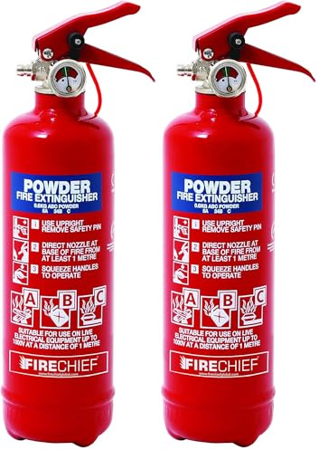 Multi Purpose Powder Fire Extinguisher – Ready to Use in Seconds – 600g ABC Fire Extinguisher for Home & Kitchen Use – 5 Year Guarantee – Firechief Lightweight Travel Extinguisher for Vehicles