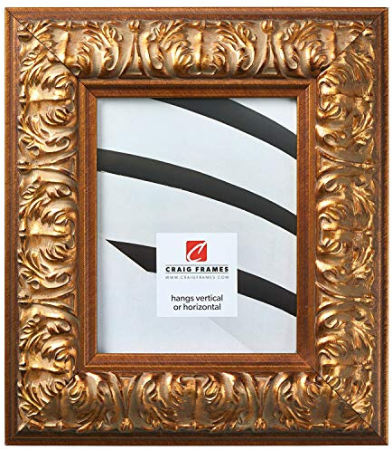 Craig Frames Barroco, Antique Gold Baroque Picture Frame, 14 by 18 Inch