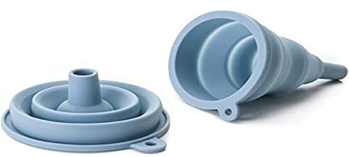 IBILI Silicone Foldable Funnel, Blue, 30 x 9.5 x 30 cm