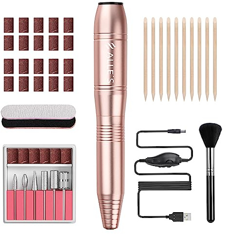 20000RPM Electric Nail Drill Compact Portable Efile Professional Manicure Pedicure Nail File Drill Kit for Acrylic, Gel Nails and Home Salon Use