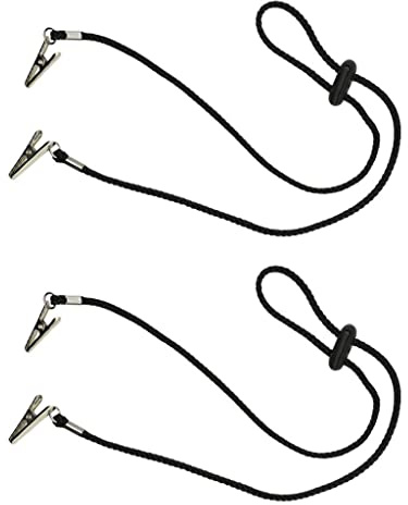 Baoblaze Serviettenkette mit Clip, Serviettenhalter Lanyard, Serviettenkettchen Verstellbar, Einstellbar Serviettenclips für Senioren Erwachsene Kinder Restaurant Familie
