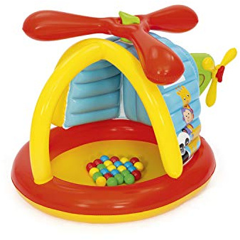 Bestway Fisher-Price Spielcenter/Bällebad Hubschrauber 155 x 102 x 91 cm, BW93538, Mehrfarbig