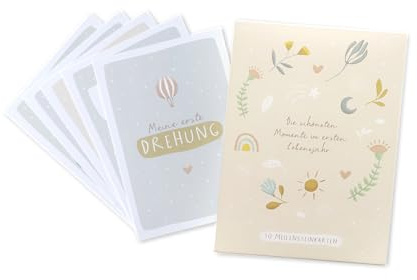 Odernichtoderdoch Meilensteinkarten Mein erstes Lebensjahr mit Box– 50 individuelle Karten mit den wichtigsten Entwicklungsschritten eines Babies