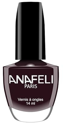 Vernis à Ongles ANAFELI - Aubergine n° 83 - Pinceau large pour une application facile