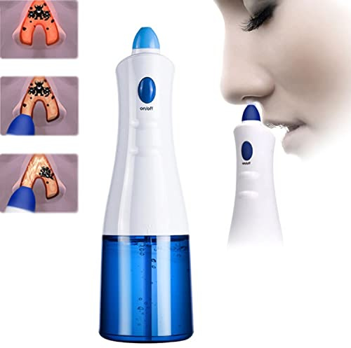 LUCEAE Irrigador Nasal eléctrico Máquina de Limpieza de Nariz portátil Limpiador de Lavado Nasal de 300 ml con Dos Picos para Adultos Niños Prevenir la rinitis alérgica Olla Enjuague Nasal