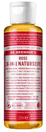 Dr. Bronner’s Naturseife Rose Bio Flüssigseife mit Rosenaroma 120 ml