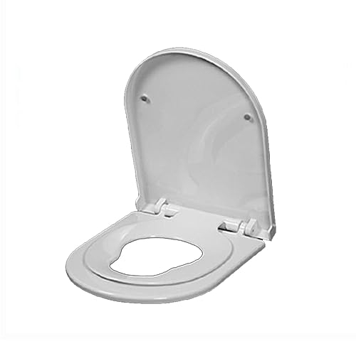 WC-Sitz mit Kindersitz Toilettendeckel Klodeckel mit Absenkautomatik und Quick-Release-Funktion, Familien Toilettensitz mit Montagematerial und Magnethalterung robuster Deckel,35.5×46cm