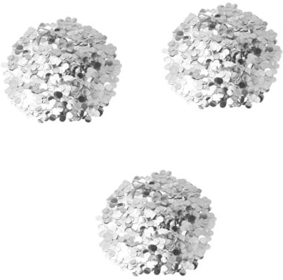 Warmhm 3stücke Silber Konfetti Luftballons Glitzer Papierfüllung Für Hochzeiten Geburtstagsfeiern Valentinstag-Dekorationen Festliche Atmosphäre Schaffen Mit Eleganten Sequins