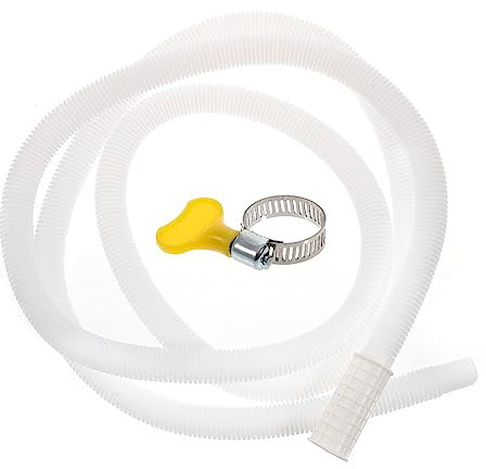 Levemolo Stainless Steel Clamp Semi-Automatic Washing Machine Hose 2m Air Conditioner Drain Hose