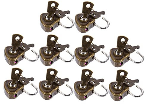 jojofuny 10stücke Herzförmige Mini Vorhängeschlösser Antik Kleine Gepäckschlösser Reise Tagebuchsicherung Kompakte Metall-schlösser Für Schränke Koffer Schmuckboxen
