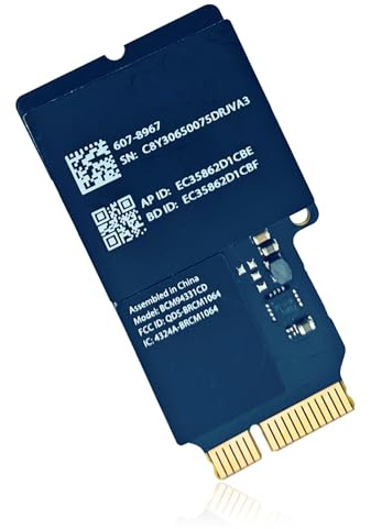 Airport Wireless Network Card,WiFi Bluetooth 4.0 Bt Wireless WiFi Airport Card BCM94331CD Replacement for iMac 21.5 27 A1418 A1419 802.11n Airport Wireless Network Card（2012 Year）