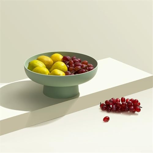 HEBEOT Obstschale, 26,4 x 26,4 x 11,4 cm, stilvoller Obstkorb, Teller, Obstkorb für Küche oder Brotkorb, Tischdekoration, Heim- und Küchengeschirr, Zubehör (grün)