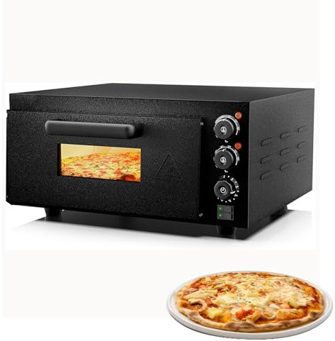 Forno Per Pizza Professionale Commerciale, Pizzaiolo Da Tavolo In Acciaio Inossidabile Da 1800W, Controllo Della Temperatura Da 50-350 ℃, Timer Da 120 Minuti, Forno Per Pizza Per Crostate Di Uova