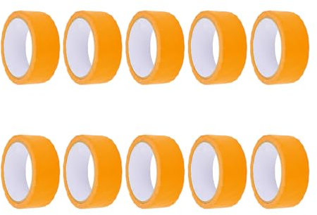 Srliya Ruban de Masquage en Papier à Forte Adhérence, 10 Pièces, Ruban de Peinture pour la Décoration de la Maison, Peinture Orange
