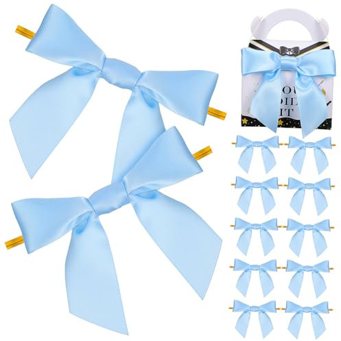 GARVALON 50stücke Geschenkverpackungsbögen Blau Dekorative Schleifen Für Partys Hochzeiten Und Weihnachten Vielseitige Bänder Für Bastelarbeiten Und Geschenkverpackungen