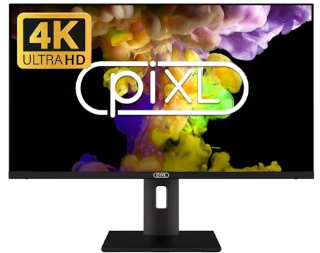 piXL CM28F10 28 Inch 60Hz 4K Widescreen Monitor with 3840 x 2160 Resolution, 5ms Response Time, 60Hz Refresh Rate, HDMI, DisplayPort & VESA Mount