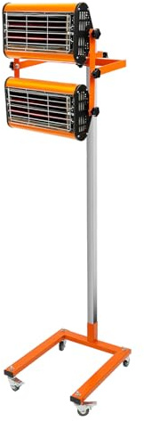 panfudongk Stufa a infrarossi, 2000 W, lampada riscaldante per auto, asciugatura della vernice con altezza regolabile, 30 – 50 cm, distanza di cottura 0 – 60 minuti, impostazione del tempo per