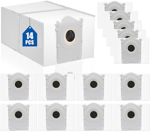 14 sacchetti per aspirapolvere T50 per ECOVACS DEEBOT X8 PRO Omni /T50 Pro Omni/T50 Max Pro/T50 Omni aspirapolvere accessori