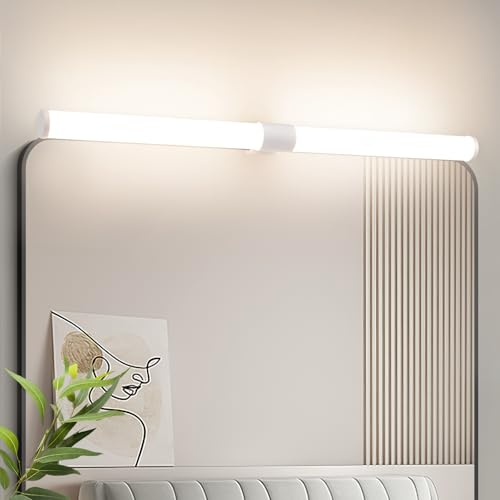 Homefire Éclairage miroir LED de bain - 60 CM de salle lampe à pince étanche IP44 éclairage salle de bain moderne blanc neutre 4000 K pour meuble de salle de bain armoire à miroir